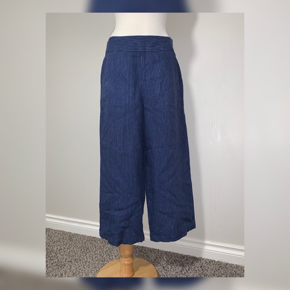 Olsen Anna Santorini Wide Leg Linen Pants - Picture 1 of 4